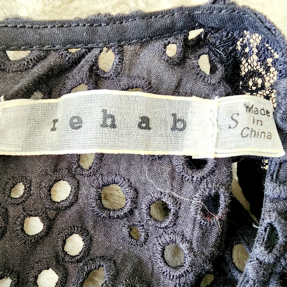 REHAB | Eyelet Dress | Black | Small - Picture 3 of 5